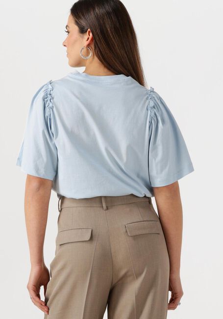 Lichtblauwe SELECTED FEMME T-shirt SLFPENELOPE 2/4 RUFFLE TEE - large