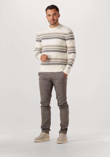 Gebroken wit CAST IRON Trui REGULAR FIT COTTON BLEND STRETCH - large