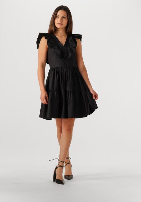 SECOND FEMALE Mini robe ZANA DRESS en noir - large