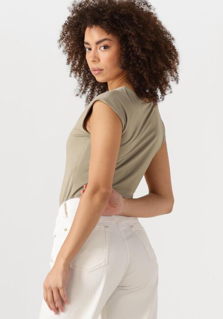 Groene ROSEMUNDE T-shirt BILLIE CAPSLEEVE V-NECK - large