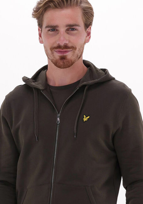 Olijf LYLE & SCOTT Vest ZIP TROUGH HOODIE - large