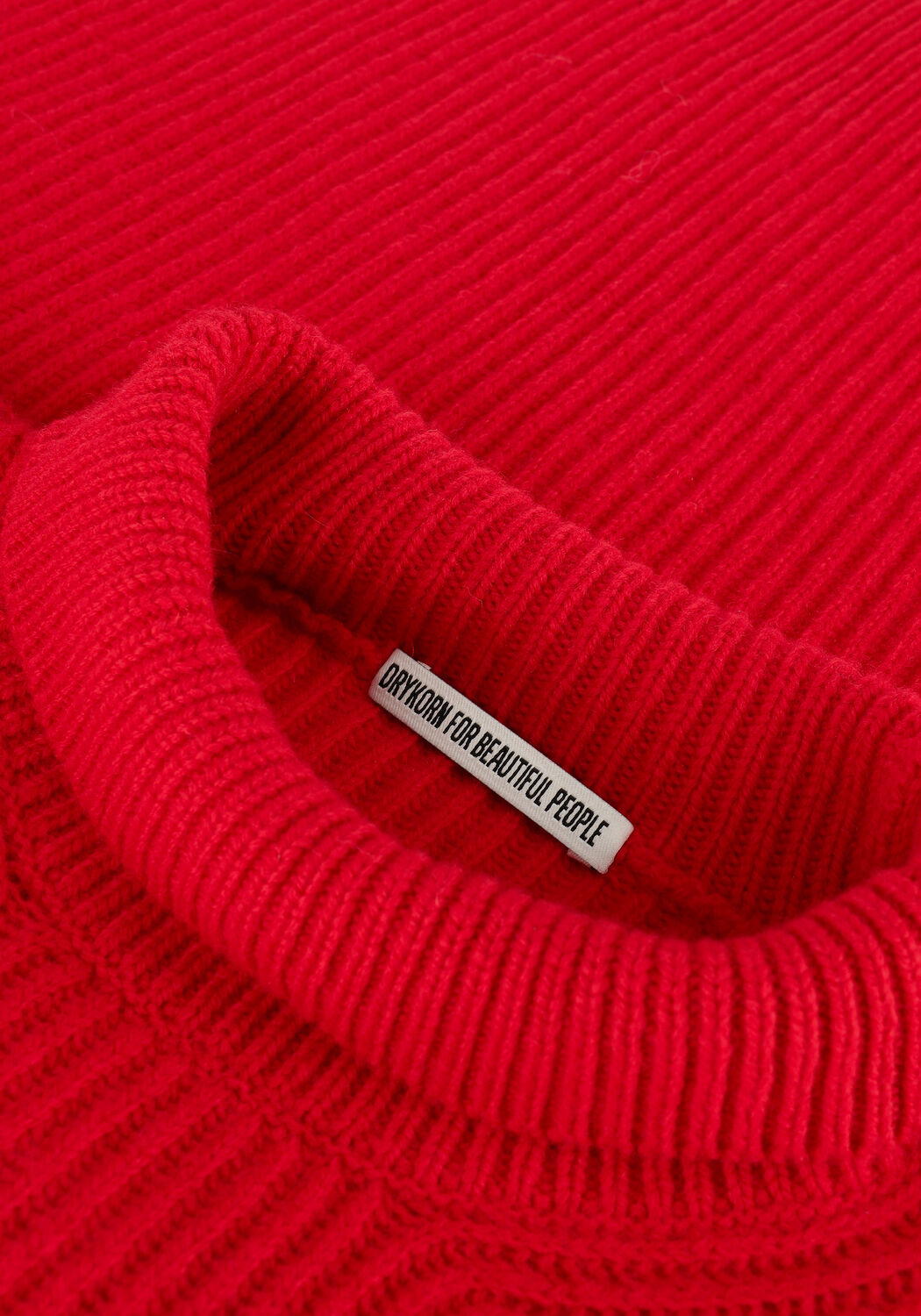 DRYKORN Col roul&eacute; TILDI en rouge - large