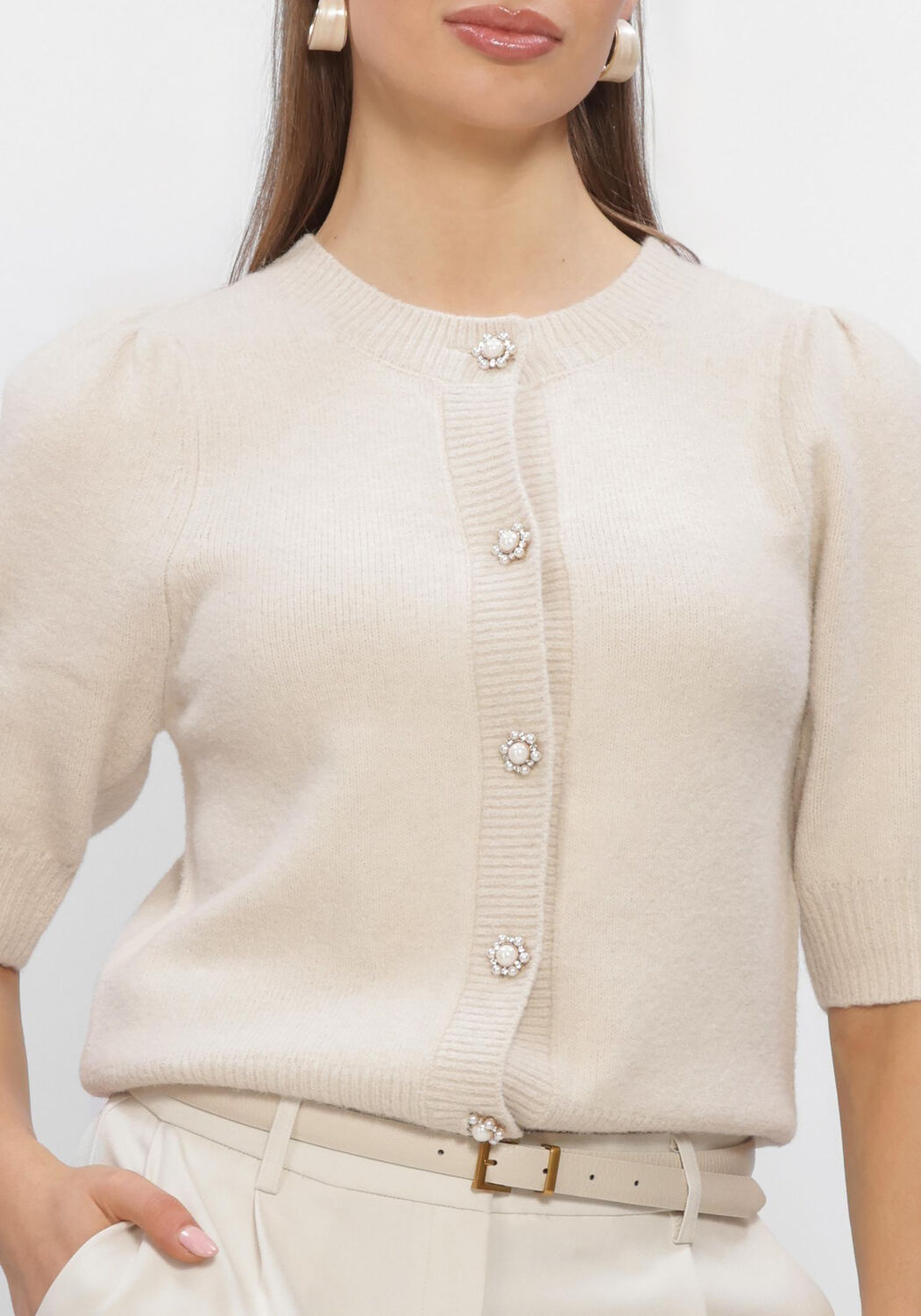 OMODA ATELIER Gilet OM-DEATE X BO en beige - large