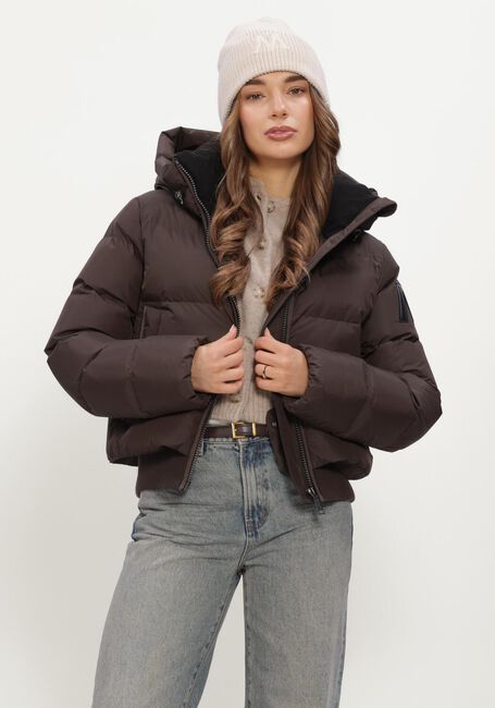 Bruine MOSCOW Gewatteerde jas 22A-08-FUSSY - large