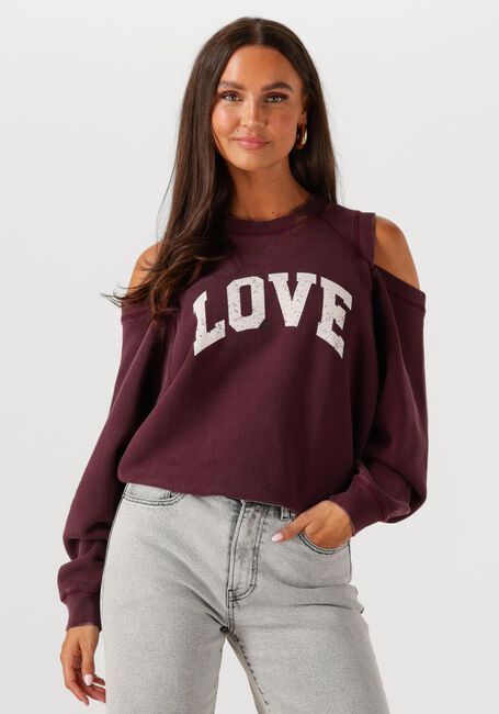 CATWALK JUNKIE Pull GRAPHIC SWEATER WITH CUT OUT Bordeaux - large