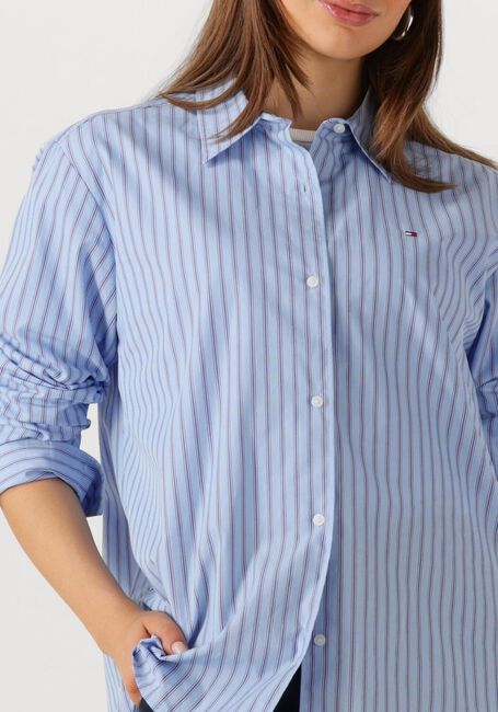 Blauwe TOMMY HILFIGER  ESS POPLIN EASY FIT SHIRT - large