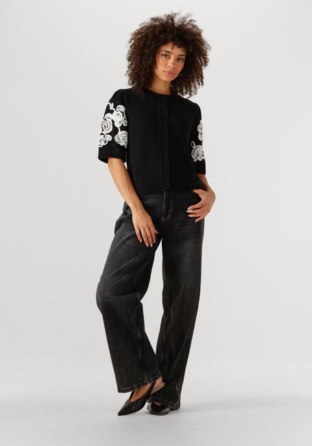 Zwarte OBJECT Trui OBJJANE 2/4 RE KNIT CARDIGAN - large