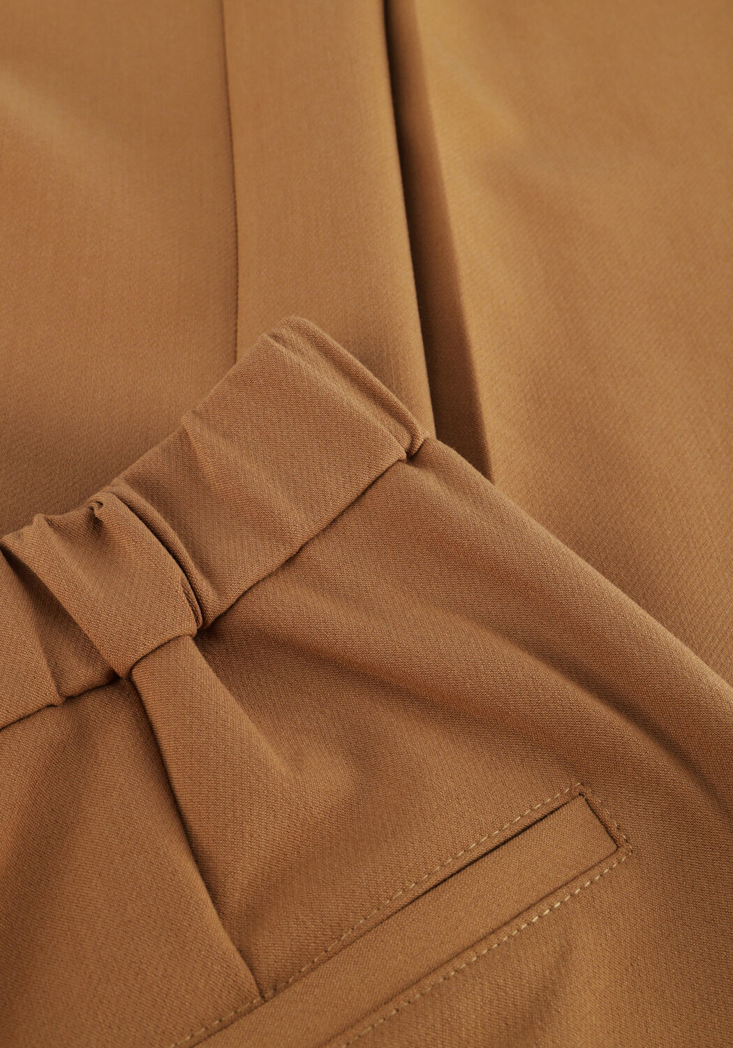 SUMMUM Pantalon large TROUSERS WIDE LEGS FOAM UNI en marron - large