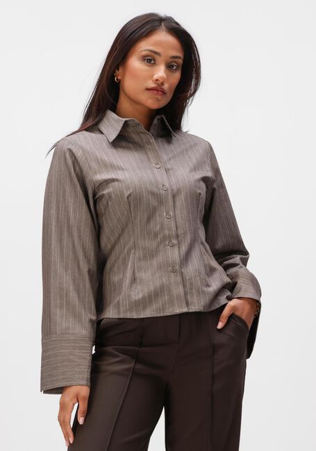 NEO NOIR ROSA PINSTRIPE MELANGE SHIRT Blouses en taupe - large