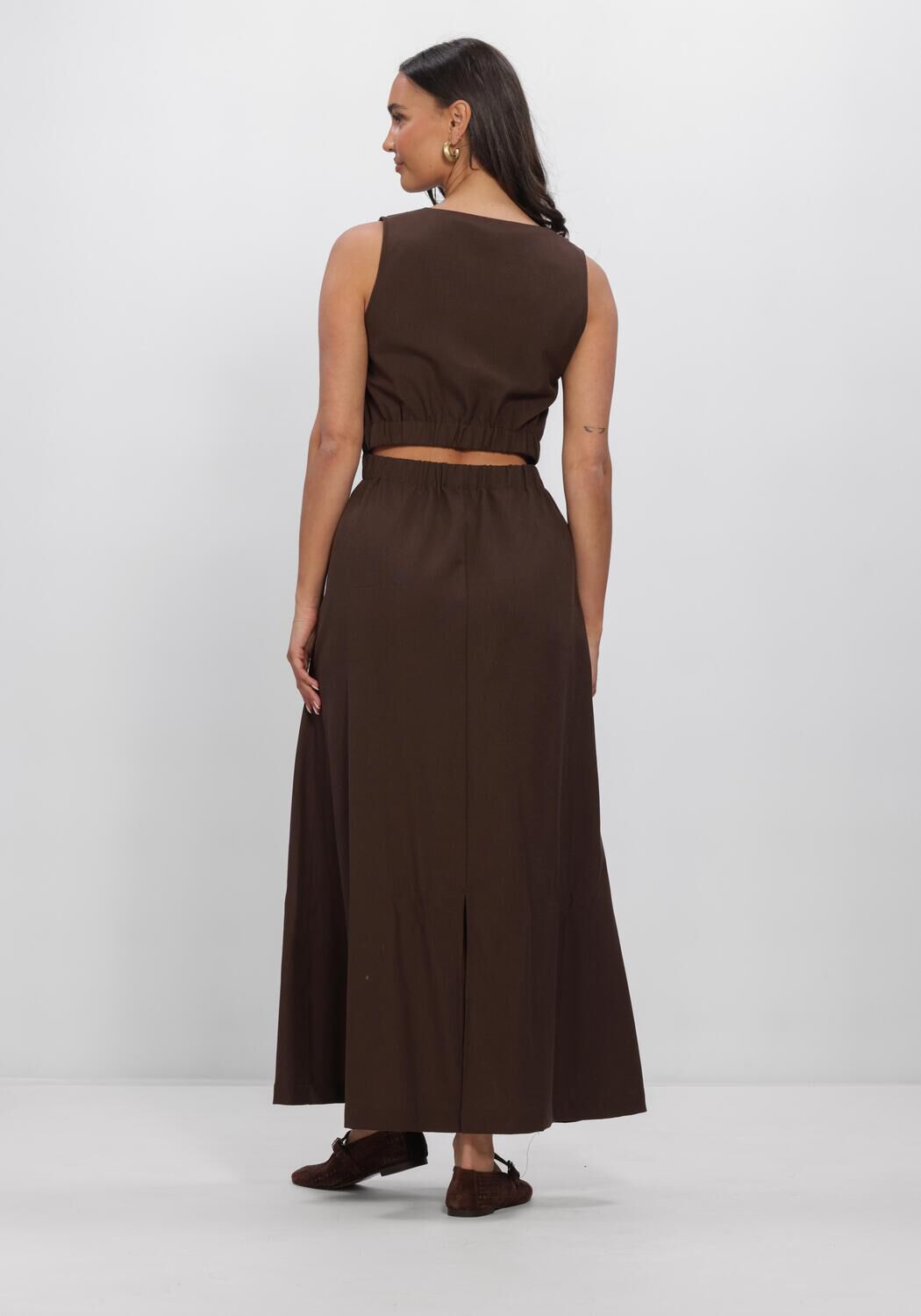 AIMEE THE LABEL MELINAHS DRESS Robes en marron - large