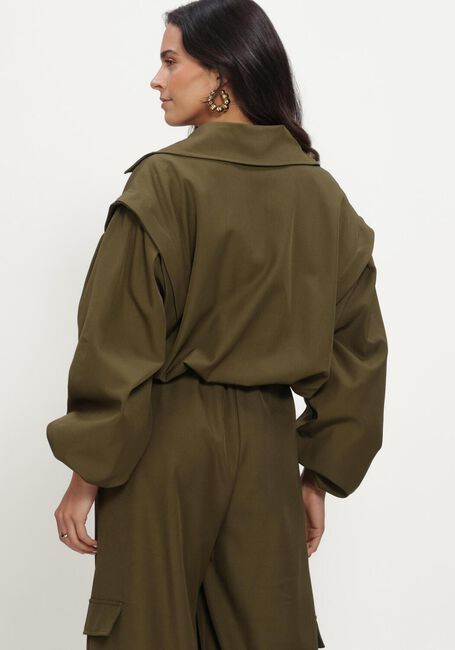 Olijf REFINED DEPARTMENT Jassen LADIES WOVEN BOMBER TRENCHCOAT LAYA - large