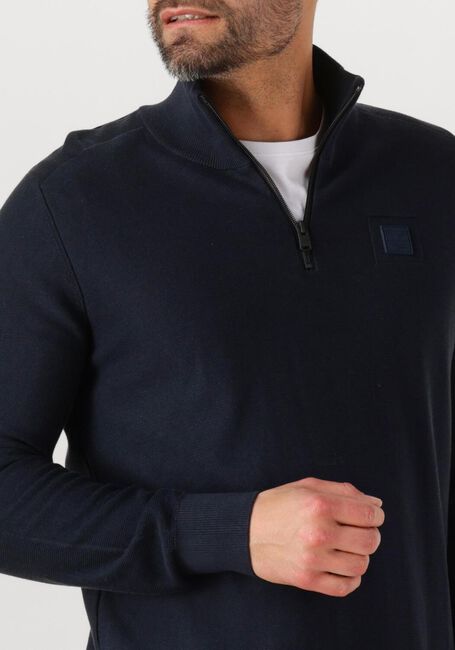 PME LEGEND Pull HALF ZIP COLLAR COTTON MODAL Bleu foncé - large