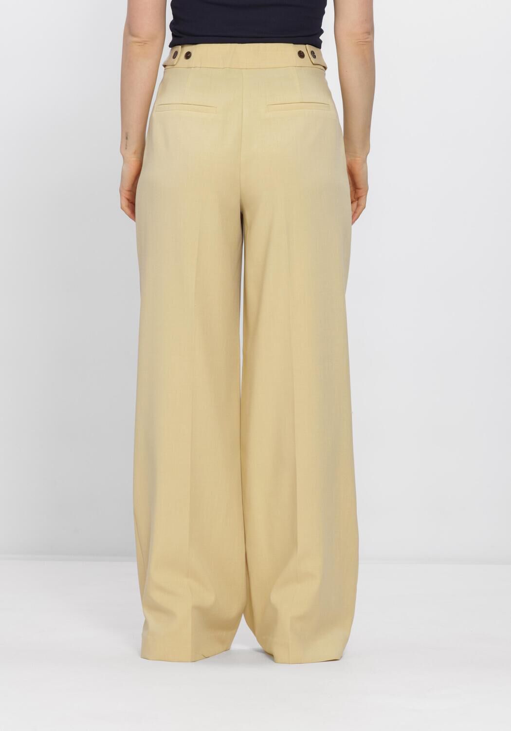 CO'COUTURE NILANCC PLEAT LLPANT Pantalons en jaune - large