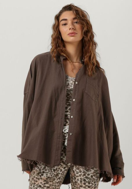 10DAYS Blouse PIQUE WOVEN SHIRT en marron - large