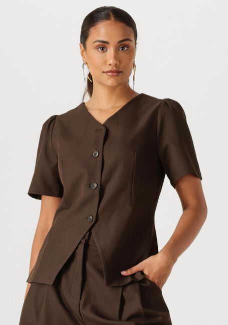 Bruine NEO NOIR  JULES STRUCTURE BLOUSE - large