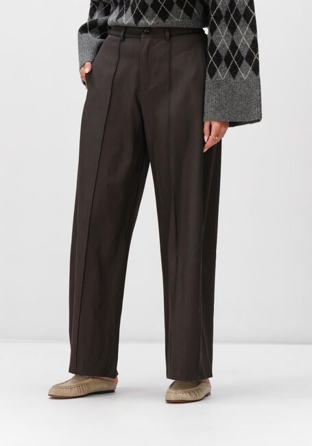 NEO NOIR Pantalon large TILIAN STRUCTURE PANTS en marron - large