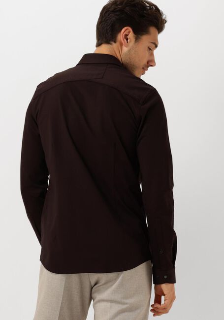 CAST IRON Chemise décontracté LONG SLEEVE SHIRT TWILL JERSEY 2 TONE en marron - large