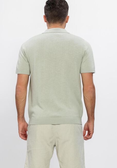 SELECTED MEN Polo SLHMATTIS SS KNIT SUN OPEN POLO en vert - large