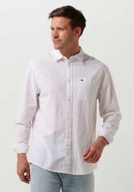 TOMMY JEANS Chemise décontracté TJM REG LINEN BLEND SHIRT en blanc - large