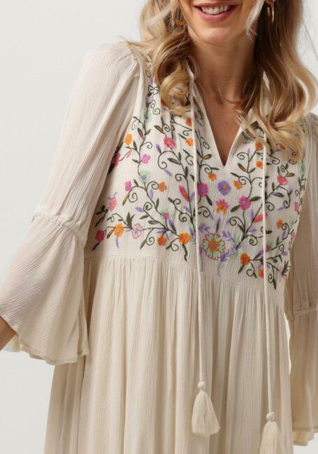 Beige Y.A.S. Midi jurk YASCHELLA 3/4 TUNIC DRESS - large