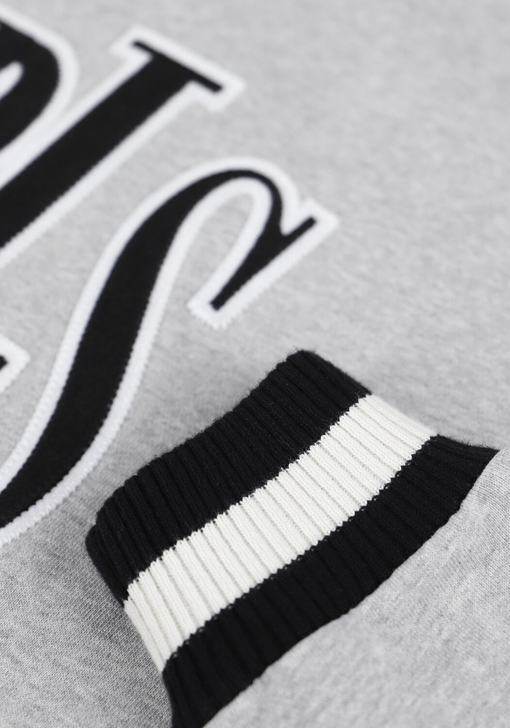 Lichtgrijze BLS HAFNIA Sweater OG LOGO APPLIQUE CREWNECK - large