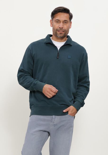 Groene BUTCHER OF BLUE Sweater ARMY SWEAT HALF ZIP - large