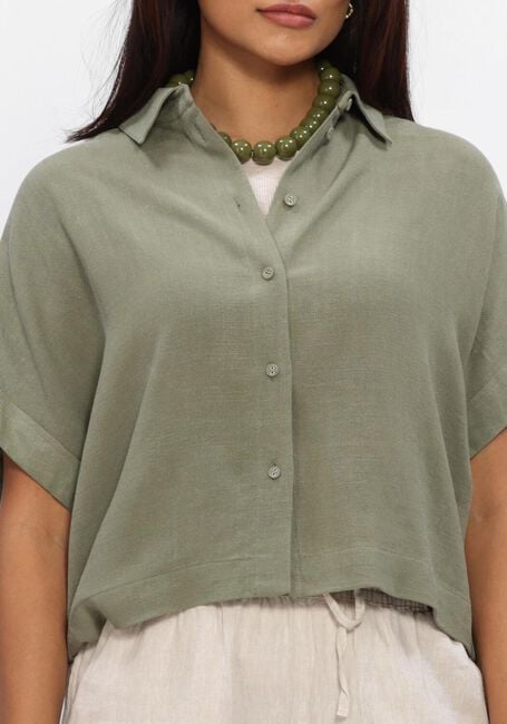 SELECTED WOMEN SLFVIVA SS CROPPED SUN SHIRT Blouses en vert - large