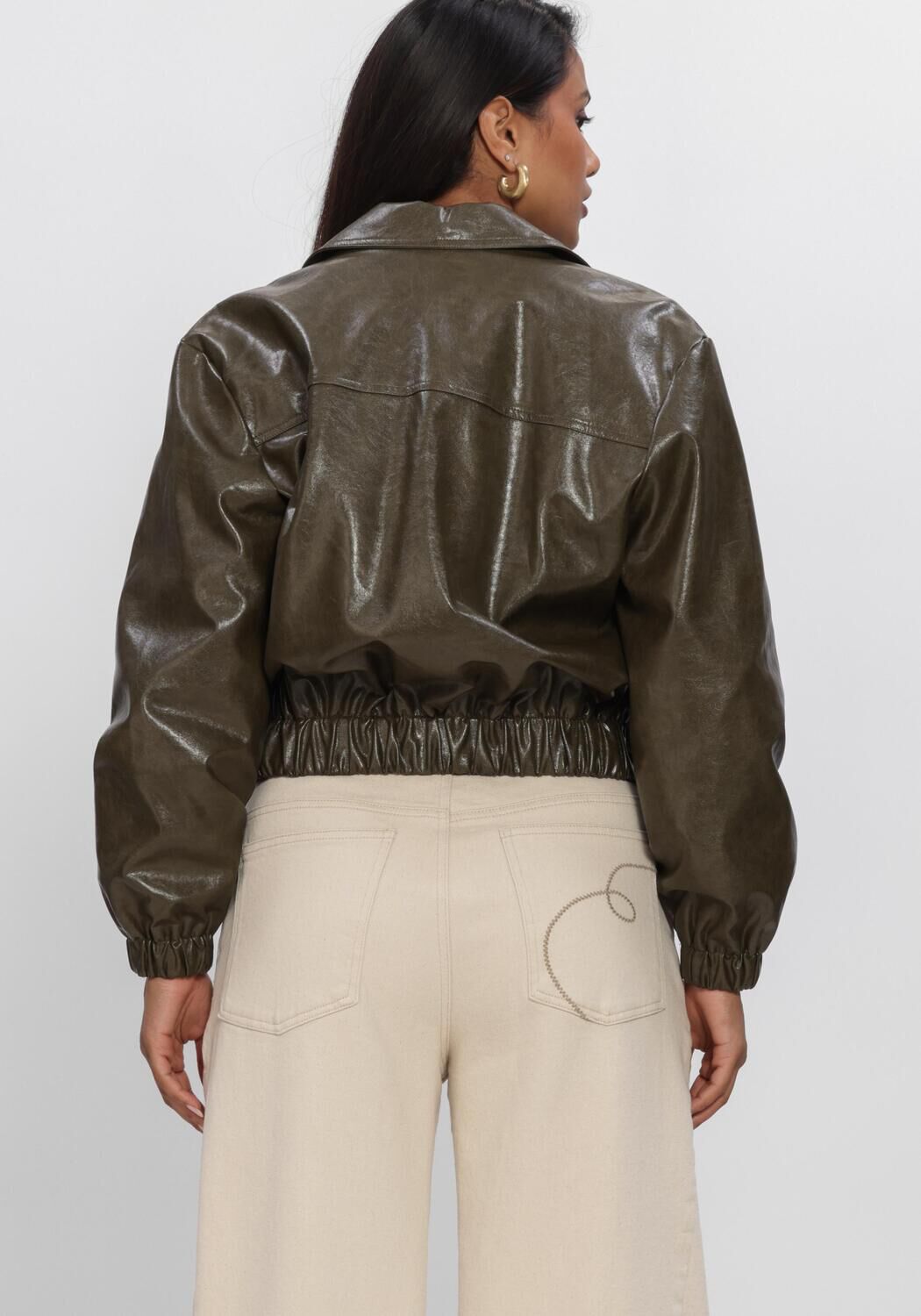 Khaki NUKUS Jassen MADELIN JACKET PU - large