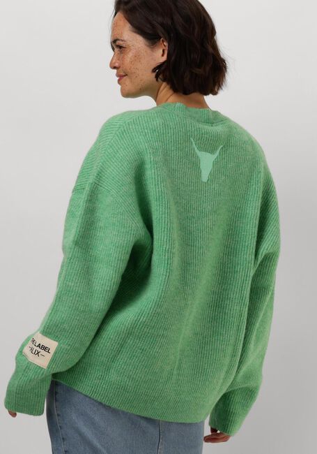 ALIX THE LABEL Pull LADIES KNITTED FLUFFY PULLOVER en vert - large
