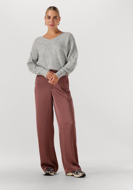 Lichtgrijze SUMMUM Trui OVERSIZED SWEATER WOOL ELASTANE BLEND KNIT - large