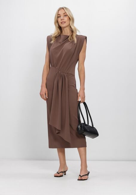 Bruine CO'COUTURE Jurken FALCONCC PLEAT DRESS - large