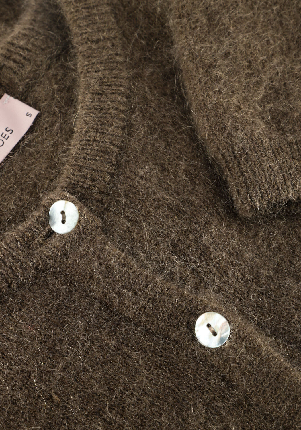 Olijf STUDIO ANNELOES Vest BIBI MOHAIR CARDIGAN - large