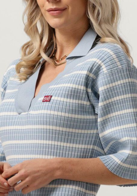 ESMÉ STUDIOS Robe midi AURA POLO DRESS KNIT Bleu clair - large