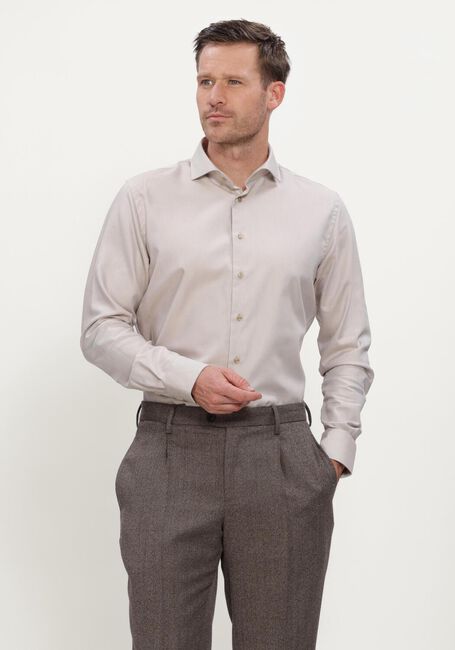 Beige PROFUOMO Klassiek overhemd CLASSIC - large
