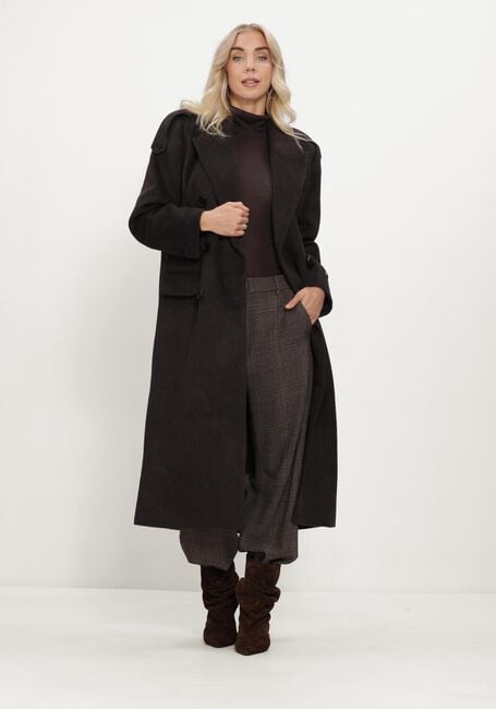 HAUTE L'AMITI&Eacute; Manteau LIDA TAILOR WOOL COAT en marron - large