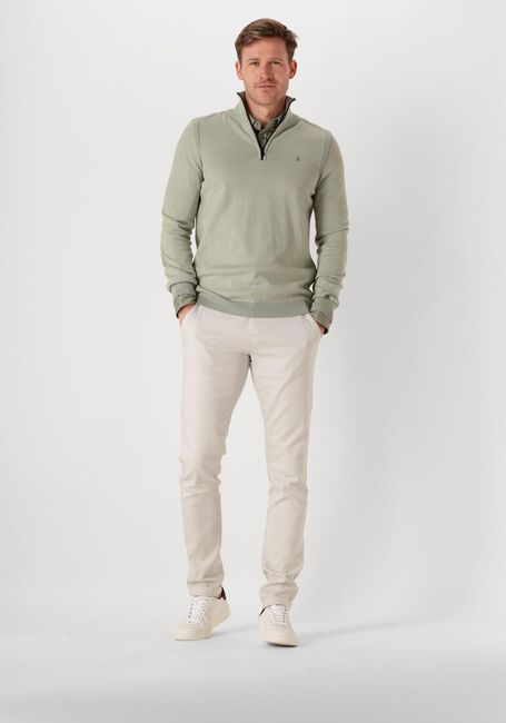 CAST IRON Chemise décontracté LONG SLEEVE SHIRT TWILL JERSEY 2 TONE en vert - large