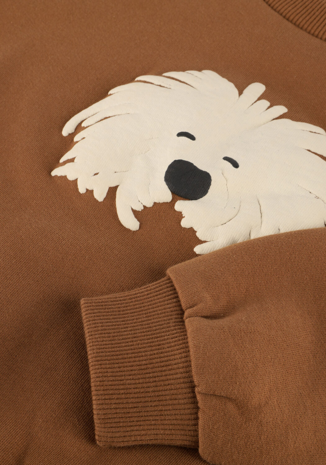 Bruine Sproet & Sprout Trui SWEATSHIRT MOUSTACHE DOG - large