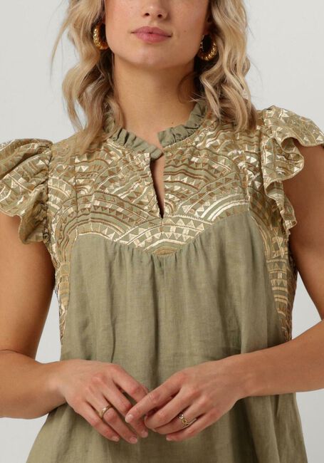 GREEK ARCHAIC KORI Robe maxi 230089 en vert - large