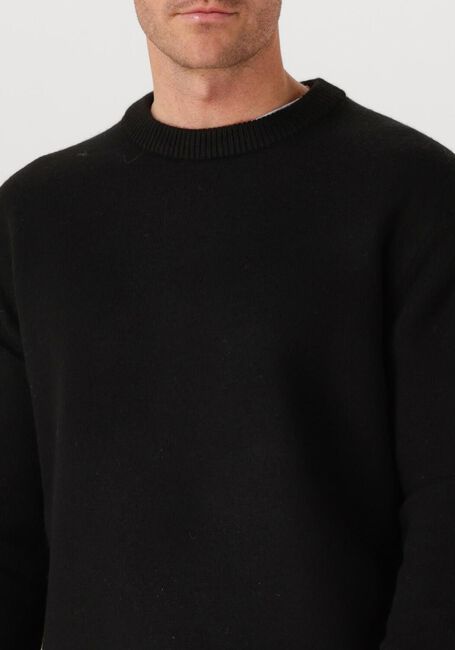 Zwarte SELECTED MEN Trui SLHARNE LS KNIT RELAXED WOOL CREW NECK - large