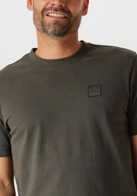 PME LEGEND T-shirt SHORT SLEEVE R-NECK JACQUARD STRIPES en vert - large