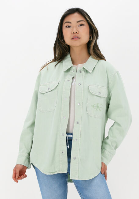 Lichtblauwe CALVIN KLEIN  SHIRT JACKET - large