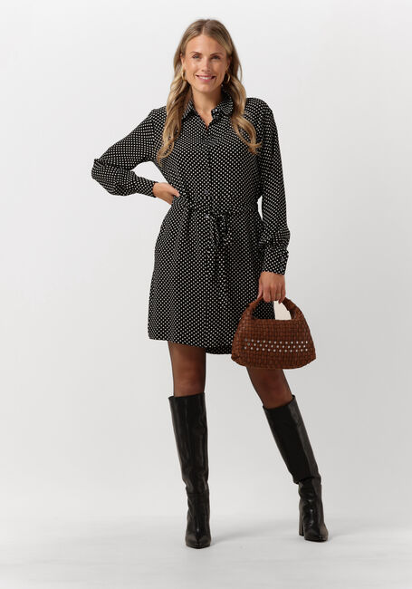 VANILIA Mini robe DOTTED SHIRT DRESS en noir - large