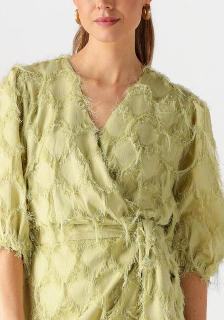 Khaki AAIKO Mini jurk FLORICA FRINGE PES 482 - large