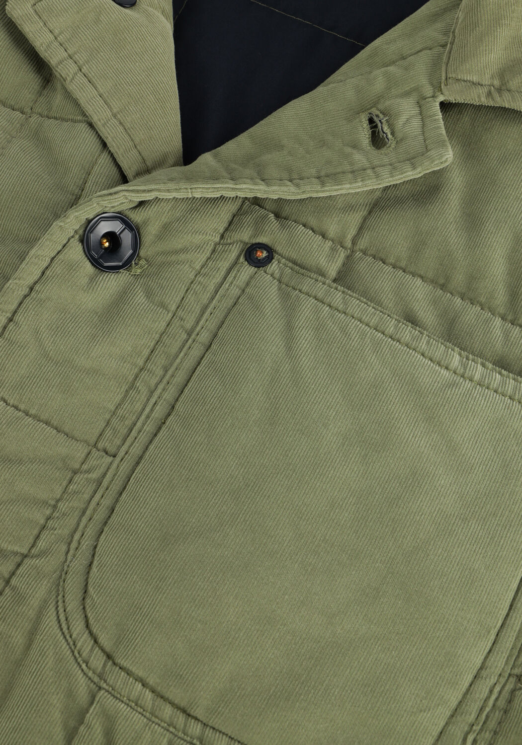 DSTREZZED Veste matelass&eacute; WORKER JACKET BABYCORD en vert - large