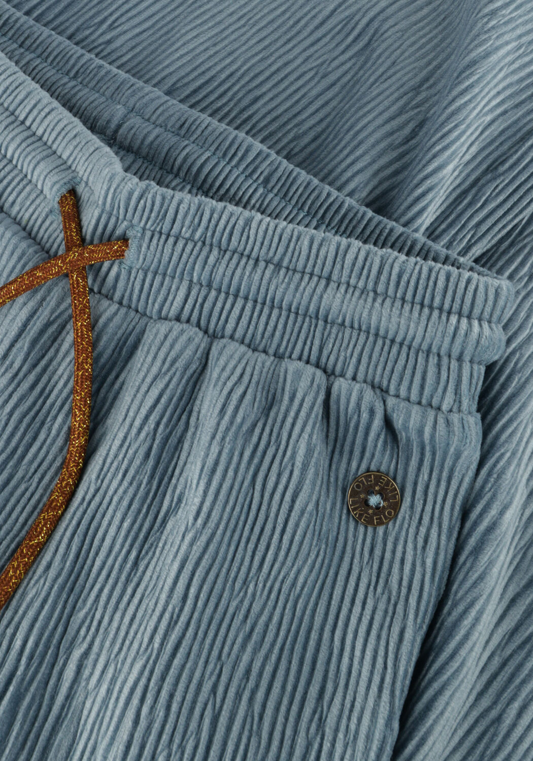 LIKE FLO Pantalon FEM VELVET PANTS en bleu - large