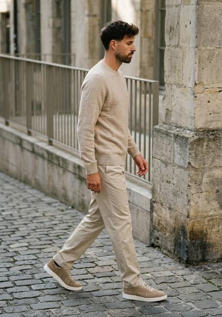 Zand PROFUOMO Trui PULLOVER CREW NECK - large