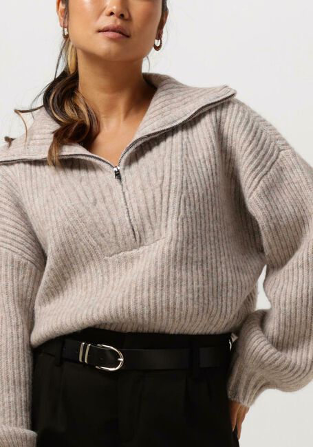 SIMPLE Pull KNIT-RC-PL-23-1 en beige - large