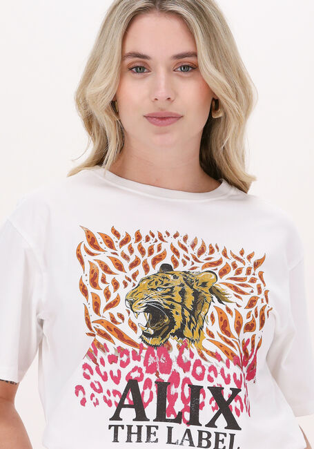ALIX THE LABEL T-shirt FIRE TIGER TSHIRT en blanc - large