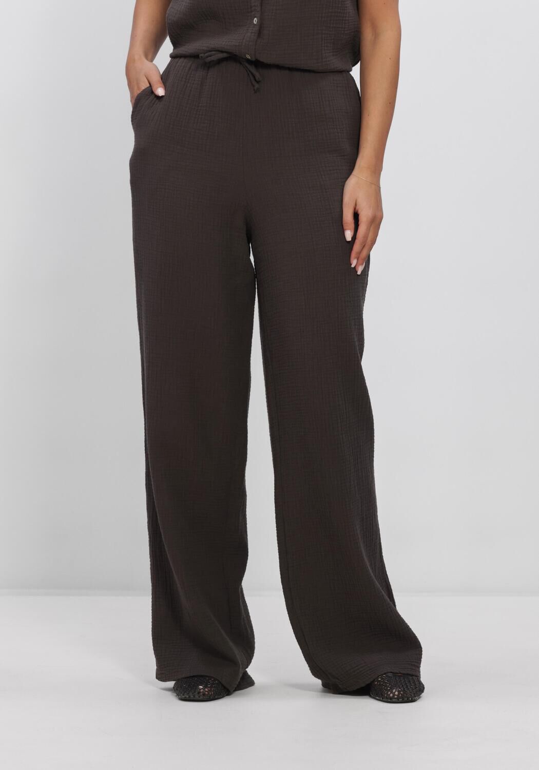 PENN & INK Pantalon large TROUSERS Sable - large