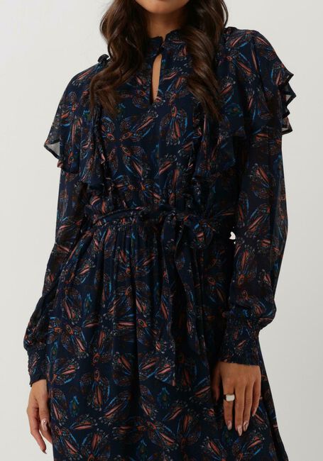 Blauwe POM AMSTERDAM Mini jurk DRESS 7093 - large